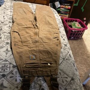 Carhartt Brown Bib Overalls